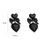 Black Heart Retro Earrings Style earrings.