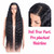 Black 41 inch wavy free part wig