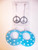 Blue Polka Dot/Peace, Earring Set 