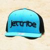 Jettribe Ladies Bright Neon Blue Flat Brim Hat PWC Jetski Ride & Race Accessories 