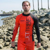 Jettribe Circuit Rashguard Long Sleeve Shirt | Red | UV Protection Swim Shirt (Pre-Order) 