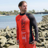 Jettribe Circuit Rashguard Long Sleeve Shirt | Red | UV Protection Swim Shirt (Pre-Order) 