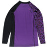 Jettribe Outet - Ladies Cut Rashguard | Leopard Dark Purple | Sample Swim Shirt (Large) 
