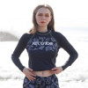 Ladies Floral Rashguard Color: Black