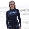 Ladies Floral Rashguard Color: Black