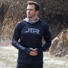 JTR Series Hooded Rashguard-Black/Grey