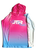 JTR Series Hooded Fade Rashguard- Pink/ Teal