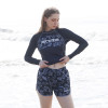 Ladies Floral Shorts Color: Grey/Black