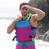 **New Arrival** USCG JTR SERIES | Pink/ Aqua | Coast Guard Approved CGA Type 3 | Side-Entry Jet Ski Vest