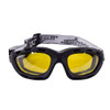Jettribe Classic Black Frame/ Amber Lens Goggles | Floating Frame