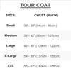 Tour Coat Spike Black / White | Oversized Neoprene Coat | Clearance Small & Medium