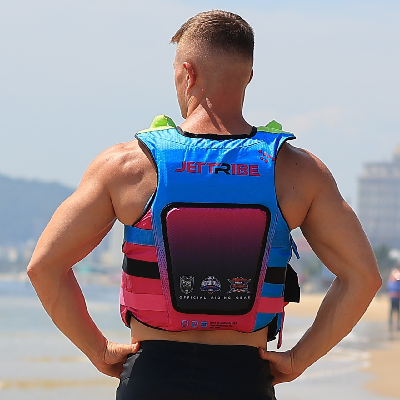 RS-25P Fade Side Entry Impact Vest | Pink / Aqua | Customization Option ...