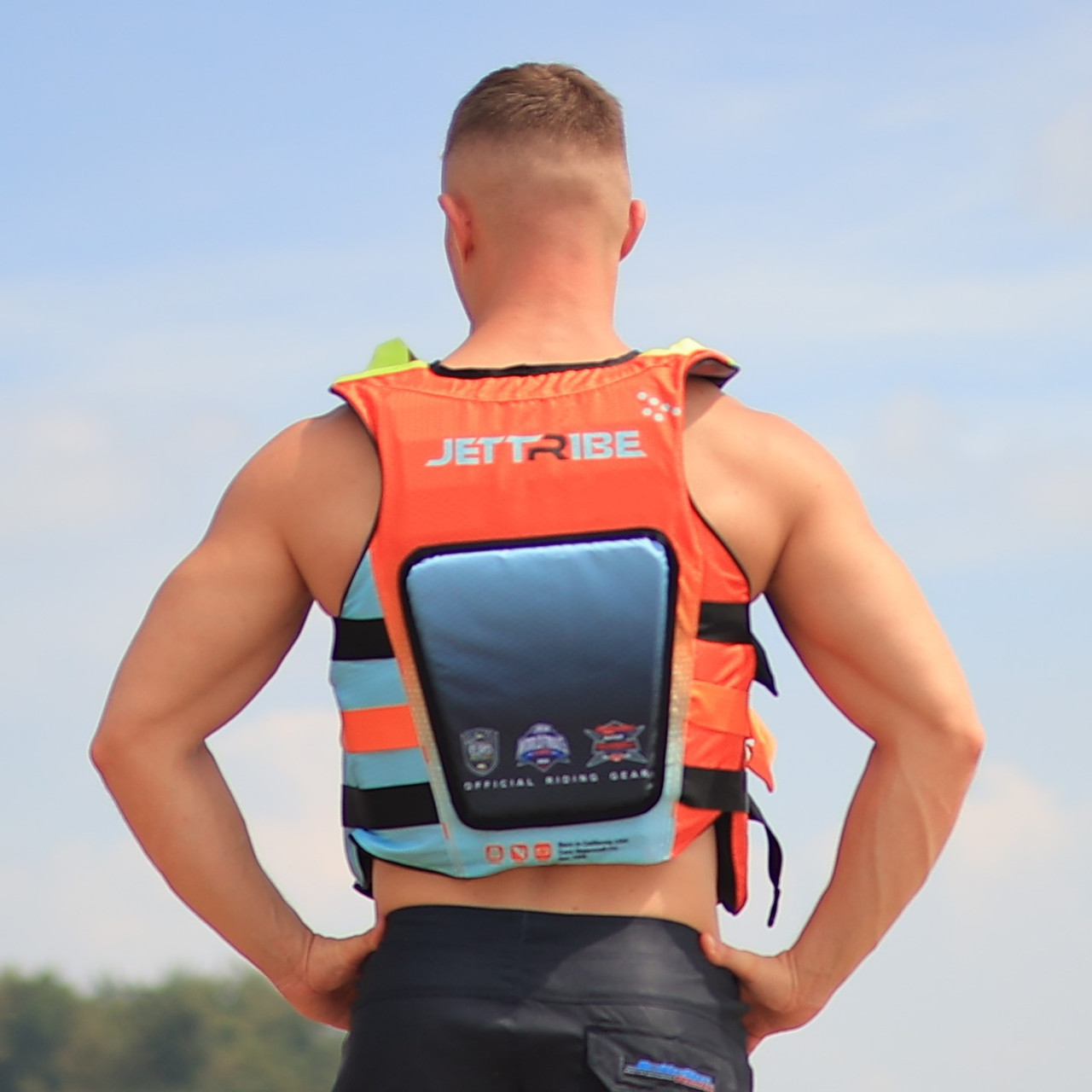 RS-25P Fade Side Entry Impact Vest | Orange / Pale Aqua | Customization ...
