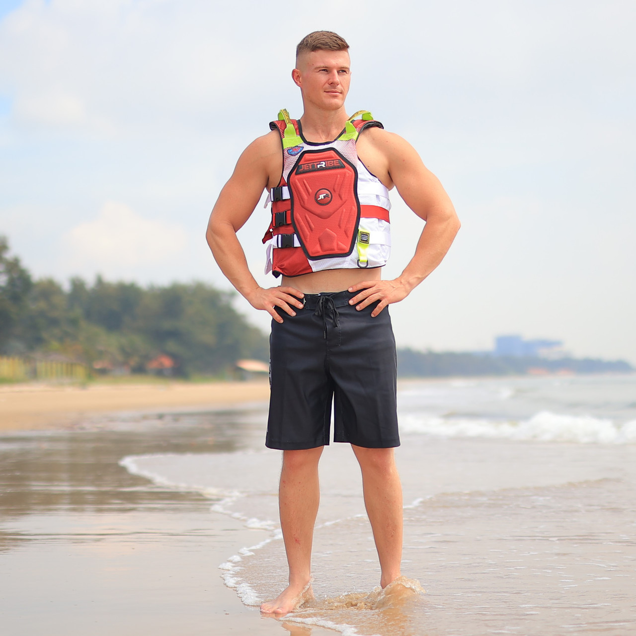 RS-25P Fade Side Entry Impact Vest | Deep Red / White | Customization ...