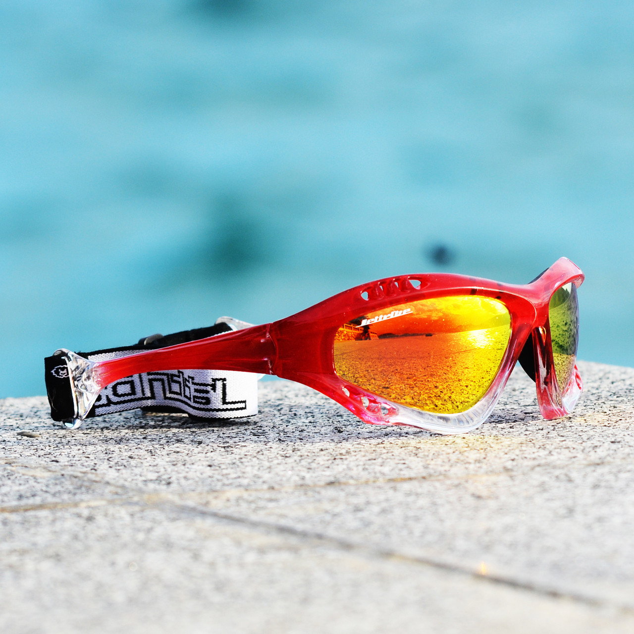 Pro Goggles Red Fade Frame/Revo Lens including Case PWC ...