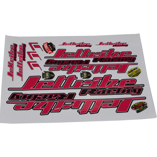 Jettribe Decals - 12 X 18 Sticker Sheet - Pink PWC Jetski Ride and Race Accessories