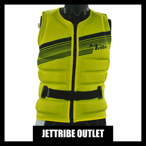 Jettribe Outlet - Pivot Wake Vest or Green or Sample Size Small and Medium Comp Neoprene