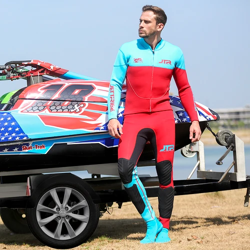JTR Series 2 Piece Wetsuit Set | Red/Aqua  | John & Jacket 
