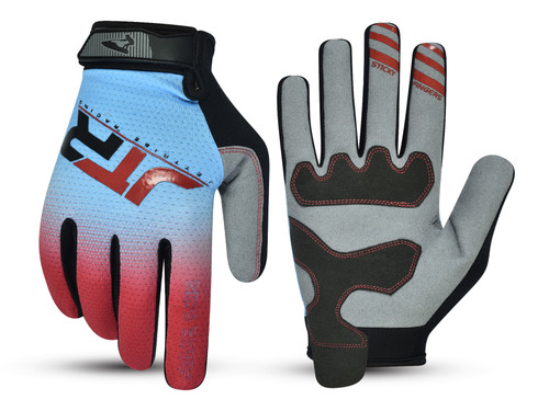 JTR Fade Gloves | Red / Aqua | Jet Ski Rec & Racing Gloves