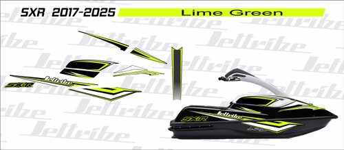 **NEW** Full Ski Graphics Decal Kit | Kawasaki 1500 SXR 2017 - 2025 | Lime Green