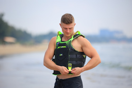 RS-25 Impact Vest - (Black / Green )