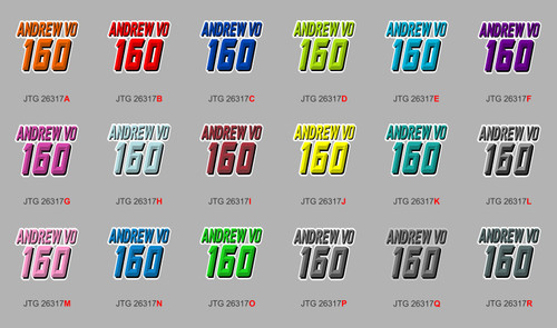 RACE NUMBERS Decals Stickers 2-Pack PWC Watercraft- Custom 6.75" x 9"