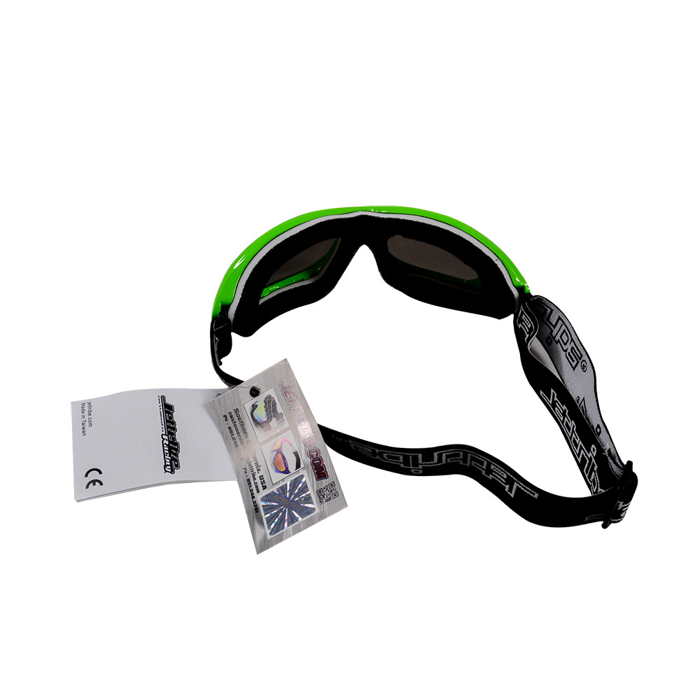 Classic Green Frame/Smoke Lens Goggles PWC Jetski Ride & Race