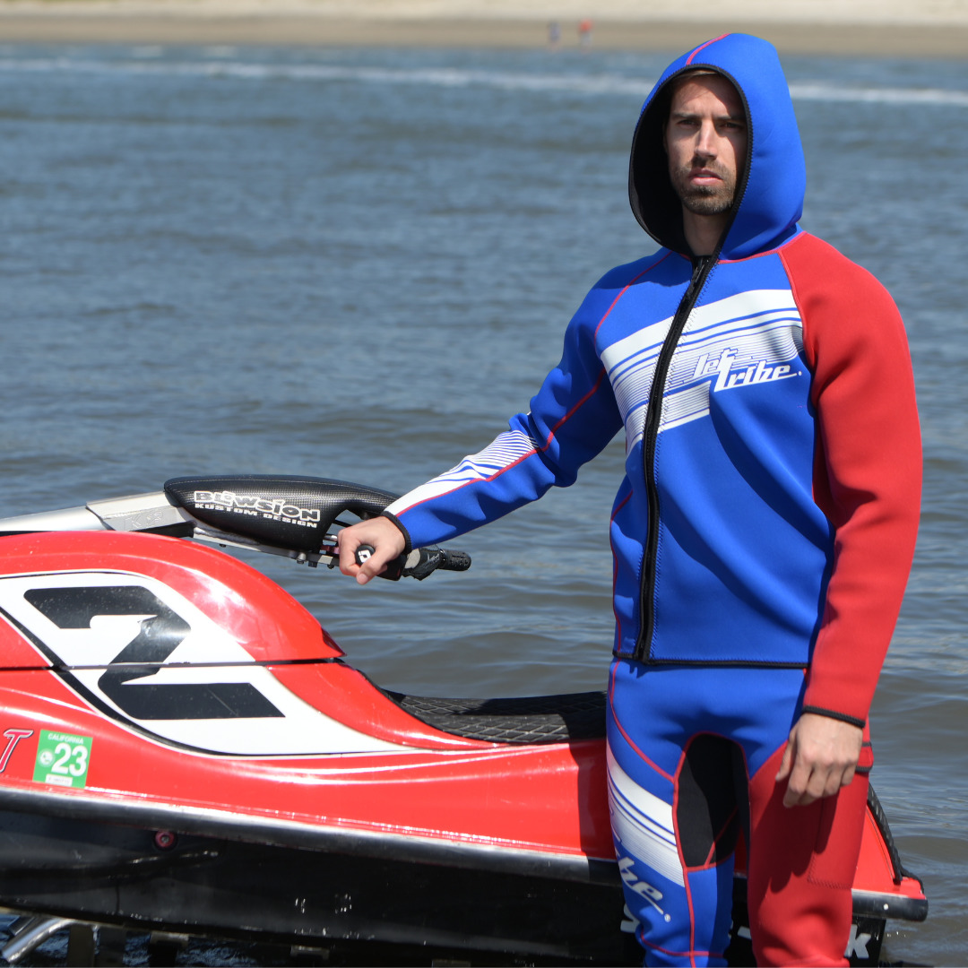 Pivot Wetsuit Blue / Red PWC Jet Ski Ride & Race Freestyle