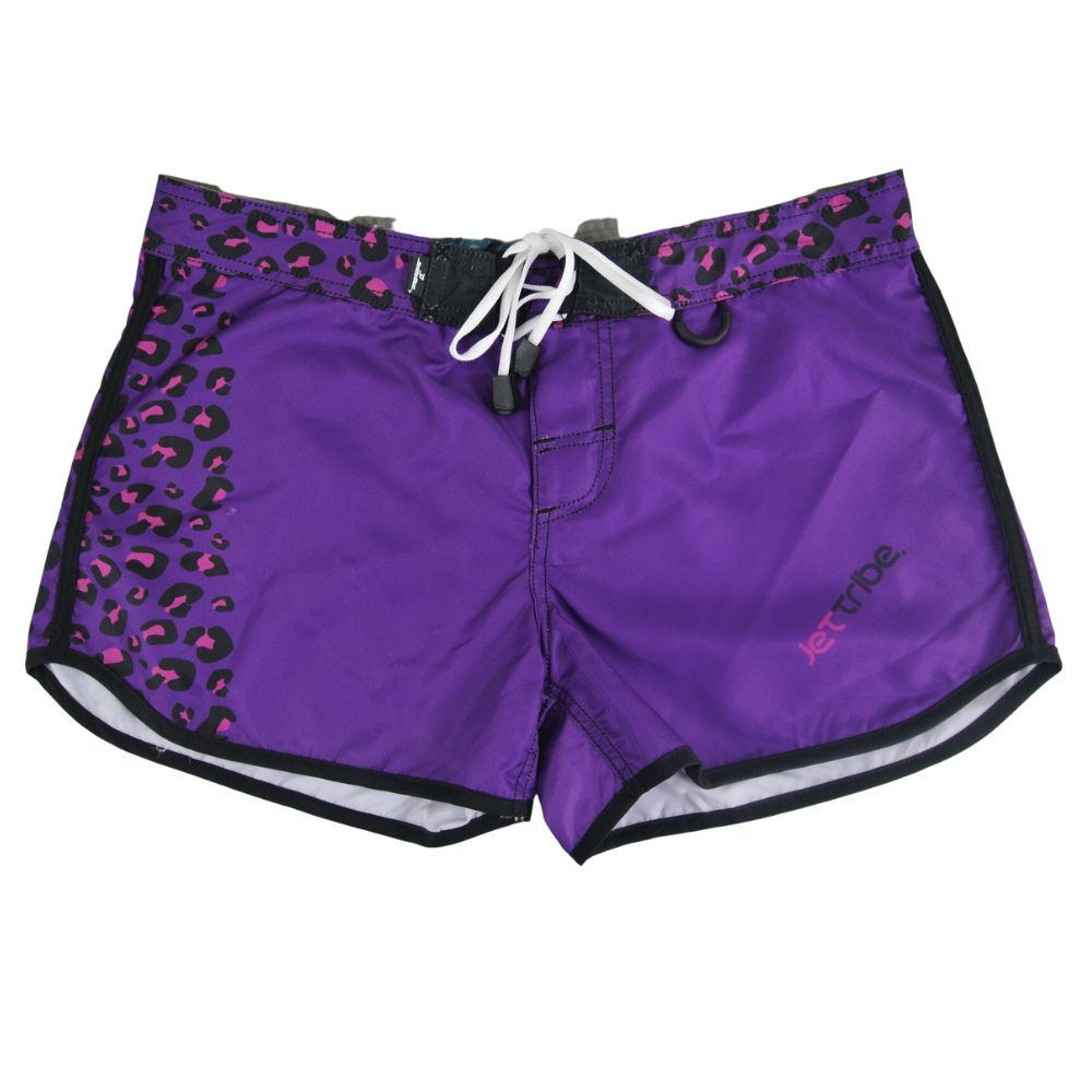 Outlet Leopard Ladies Board Shorts Dark Purple Samples