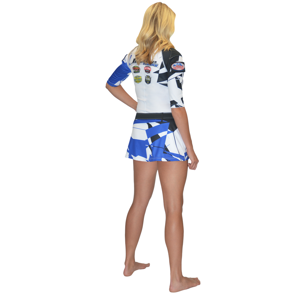 blue race dress All Out Blue Horse Racing Flare Dress