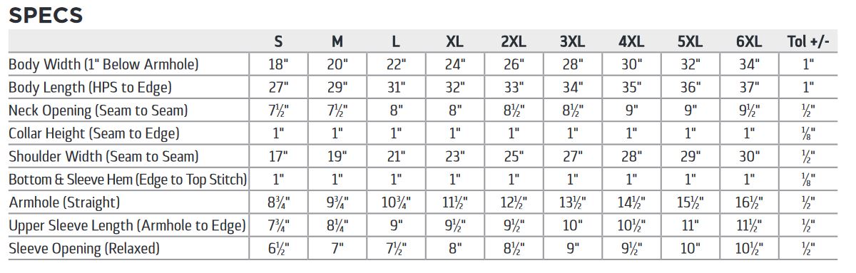 Shirt Size Chart By Height