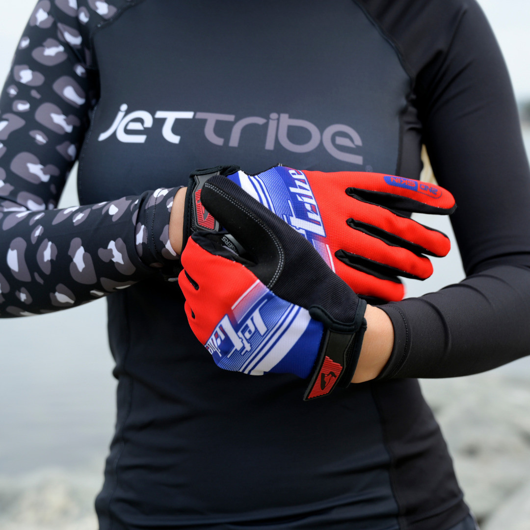 Jettribe Jet Ski PWC Gloves GP-30 Pixel Series, Thin Breathable Full  Finger, Men Women Youth