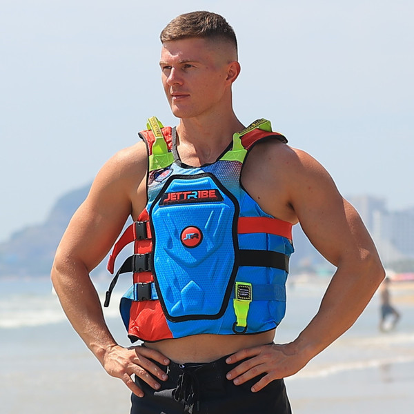 EMODA VEQUM PUFFER COMPACT VEST Fサイズ RS-25P Fade Side Entry Impact Vest | Red / Pale Aqua