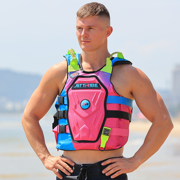 RS-25P Fade Side Entry Impact Vest | Pink / Aqua | Customization