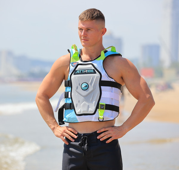 RS-25P Fade Side Entry Impact Vest | White / Pale Aqua