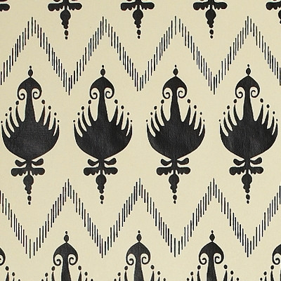 Gift Wrap - Ikat - Cream/Black