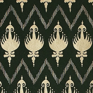 Gift Wrap - Ikat - Hunter Green/Metallic Gold