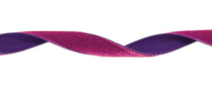 Velvet Satin Ribbon - Berry Velvet/Purple Satin