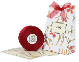 Favor Bags - White Cloisonne