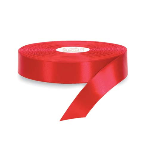 Custom Printing on Original Double Faced Satin Ribbon - Red