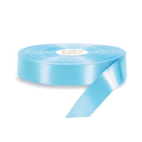 Custom Printing on Original Double Faced Satin Ribbon - Sky Blue