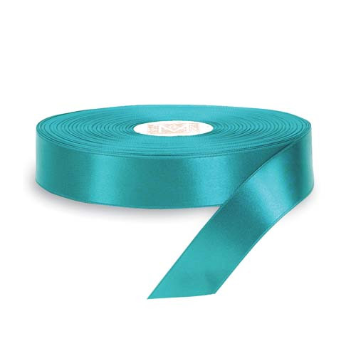 Custom Printing on Original Double Faced Satin Ribbon - Peacock