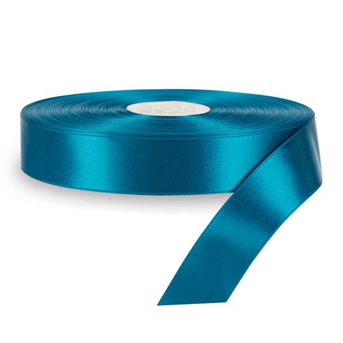 Custom Printing on Original Double Faced Satin Ribbon - Parrot Blue