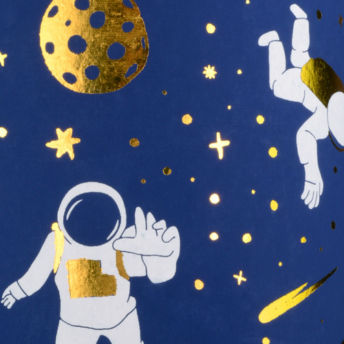 Gift Wrap - Galaxy -  Blue/White and Gold foil 