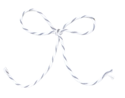 Baker's Twine - Grey & White Stripe