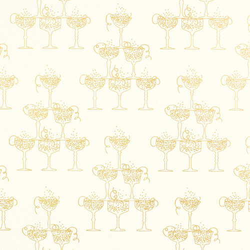 Champagne Cream/Gold Metallic Gift Wrap
