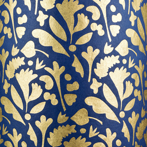 Shapes Navy/Gold Metallic Gift Wrap