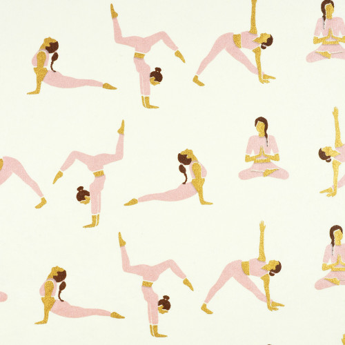 Yoga - Cream/Chocolate/Salmon/Gold Metallic 