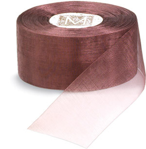 Organdy Ribbon - Azuki