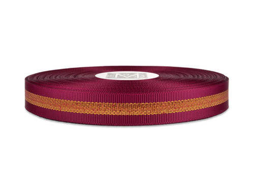 Glistening Grosgrain - Wine/Gold Glitter